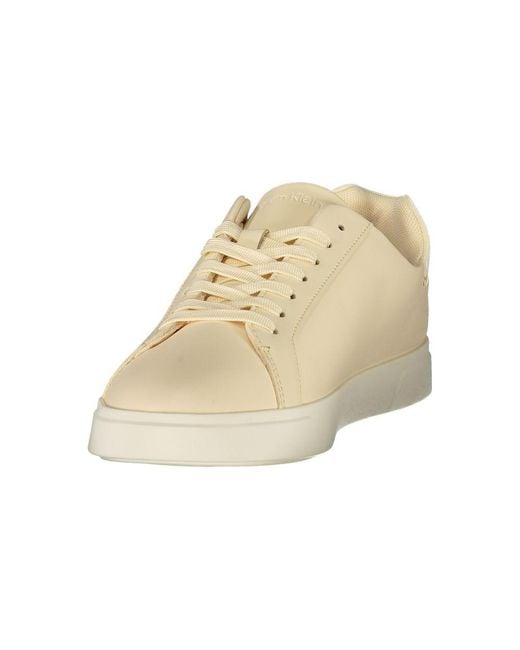 Calvin Klein Natural Beige Polyurethane 's Sneaker