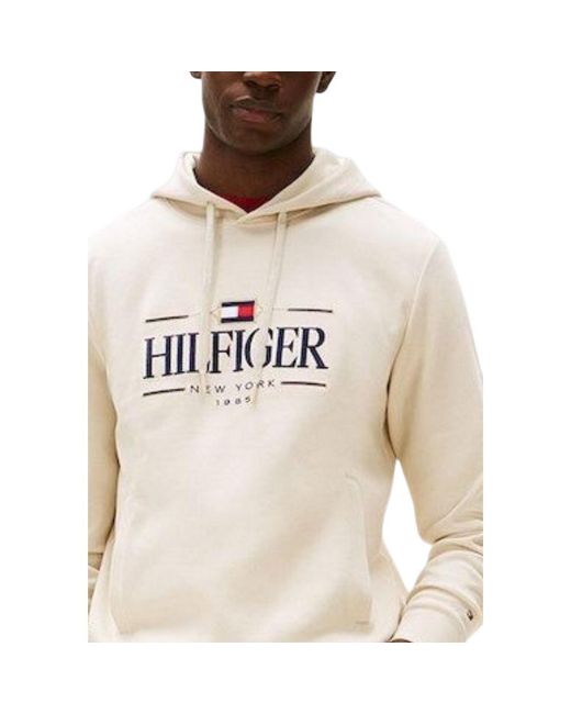 Tommy Hilfiger Natural Beige Organic Cotton Hoodie for men
