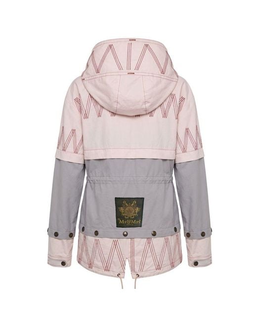 MR & MRS Gray Pink Cotton Jacket