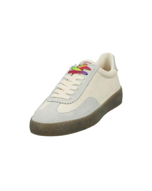 Scotch & Soda White Linen Low Top Sneakers for men