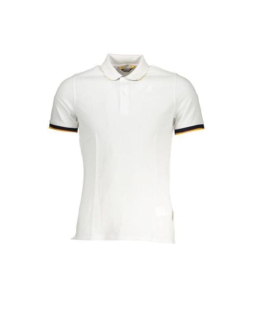 K-Way White Cotton Polo Shirt for men