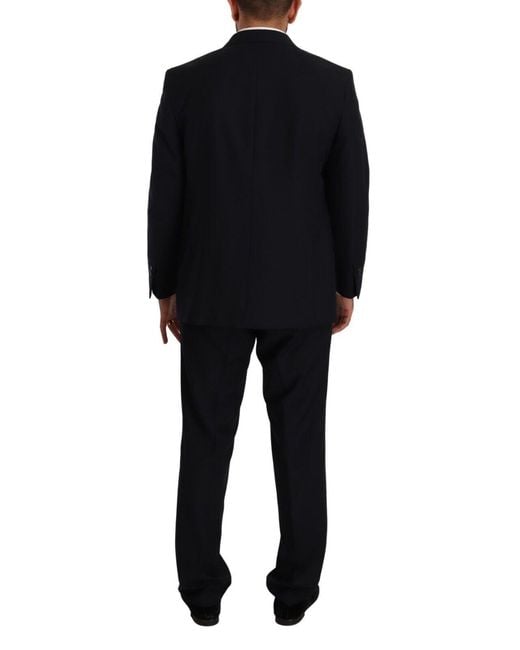 Domenico Tagliente Black Polyester Single Breasted Formal Suit for men