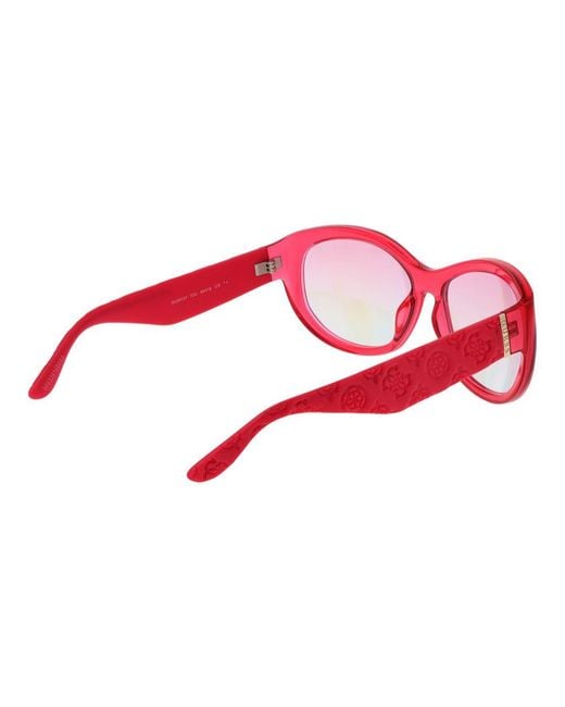 Guess Red Pink Stainless Steel Sunglasses