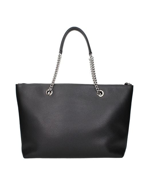 Jimmy Choo Black Leather Shoulder Bag