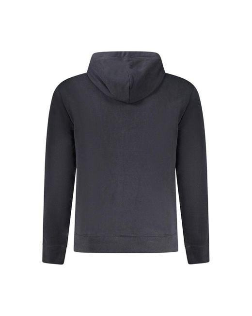Napapijri Blue Black Cotton Men Sweater for men