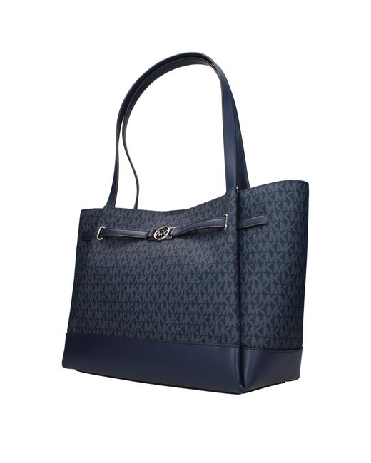 Michael Kors Blue Reed Shoulder Bag/Admiral Fabric