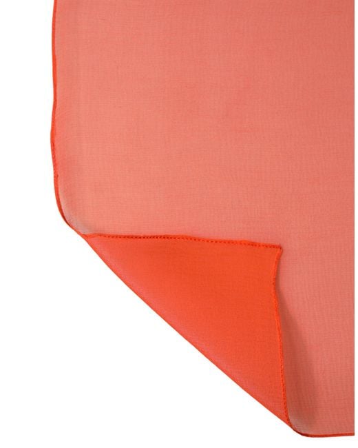 Dolce & Gabbana Orange Bright Silk Wrap Shawl Foulard 132Cm X 98Cm Scarf