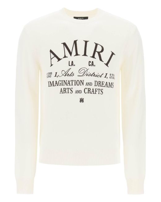 Amiri White Arts District Wool Sweater for men