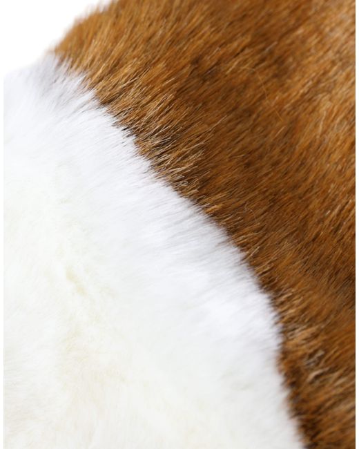 Dolce & Gabbana Brown Acrylic Knitted Fur Mitten Gloves