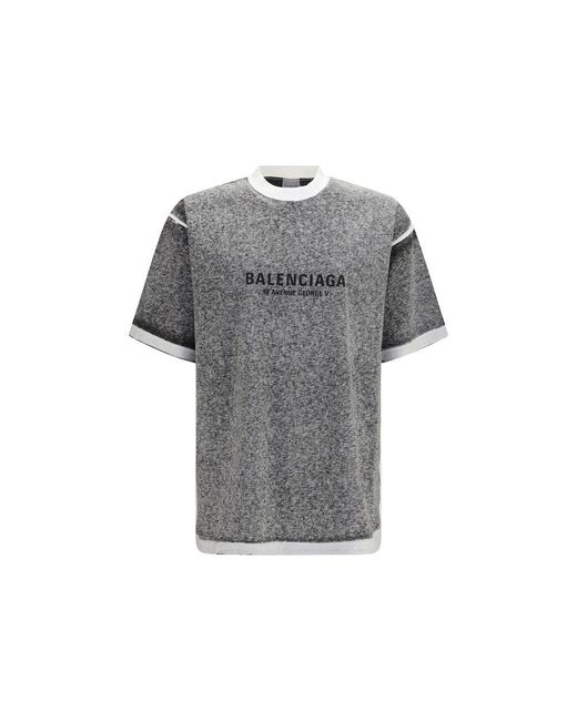 Balenciaga Gray Cotton T for men