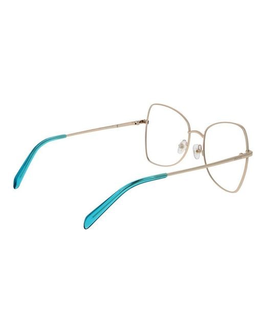 Emilio Pucci Metallic Black Metal Glasses (frames)