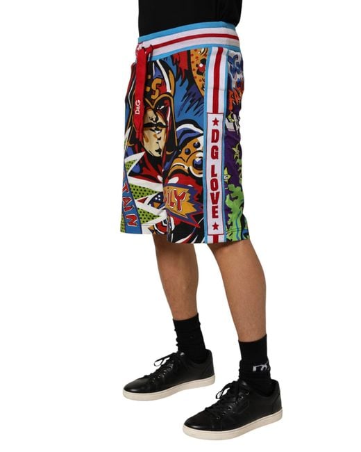 Dolce & Gabbana Multicolor Captain Sicily Men Bermuda Shorts for men