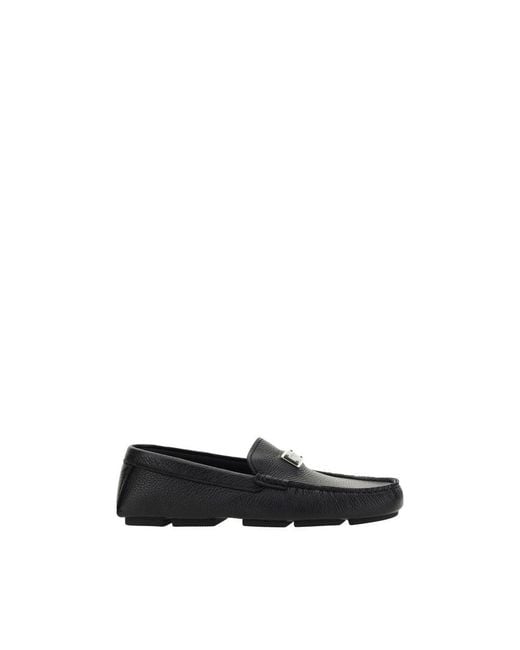Dolce & Gabbana Black Calf Leather Bos Taurus Slip for men