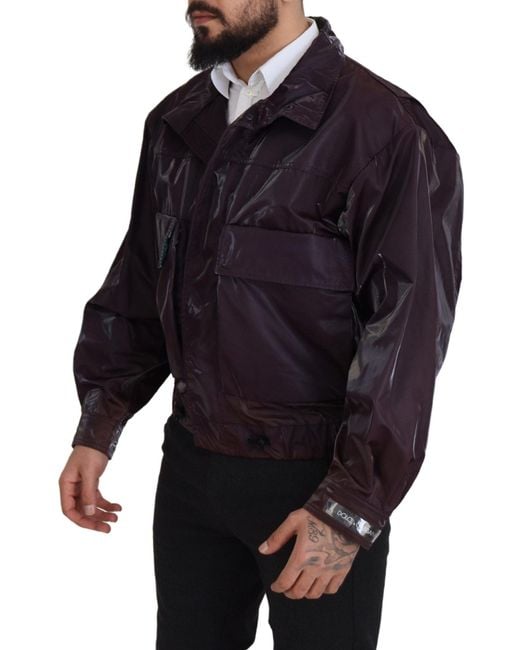 Dolce & Gabbana Blue Elegant Biker Jacket for men