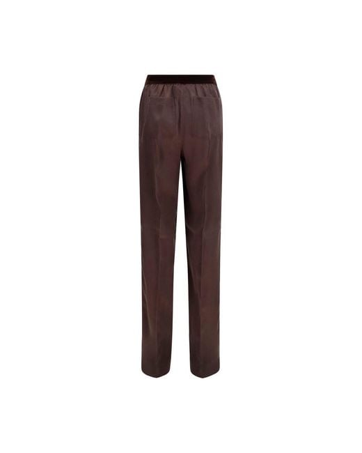 Tom Ford Brown Silk Casual Pants
