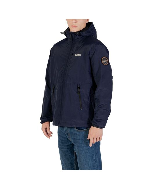 Napapijri Blue Polyamide Shell Jacket for men