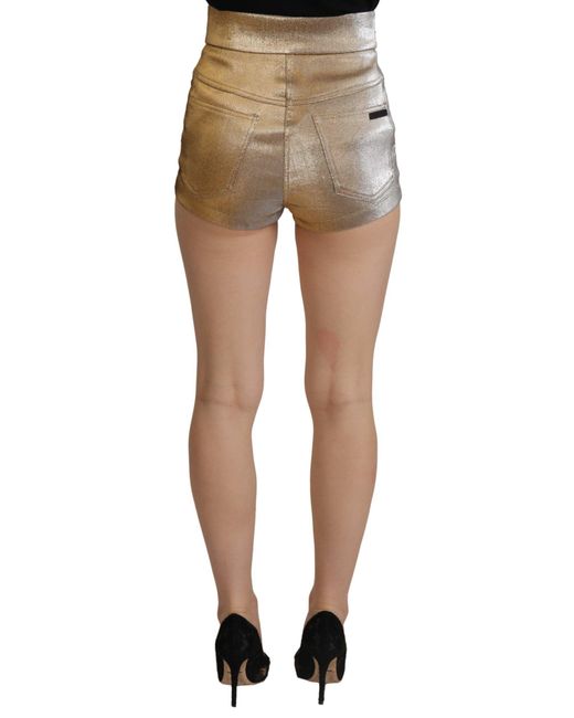 Dolce & Gabbana Black High Waist Hot Pants Shorts