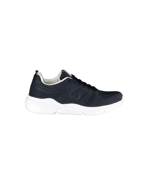 Sergio Tacchini Blue Stylish Lace-Up Sneakers With Contrast Details for men