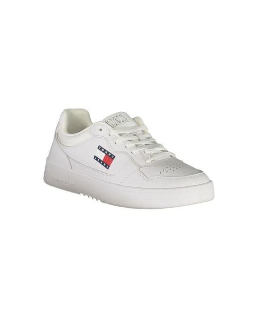 Tommy Hilfiger White Jeans Court Sneaker Casual for men
