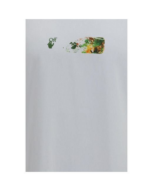 Off-White c/o Virgil Abloh Gray White Cotton T-shirt - L for men