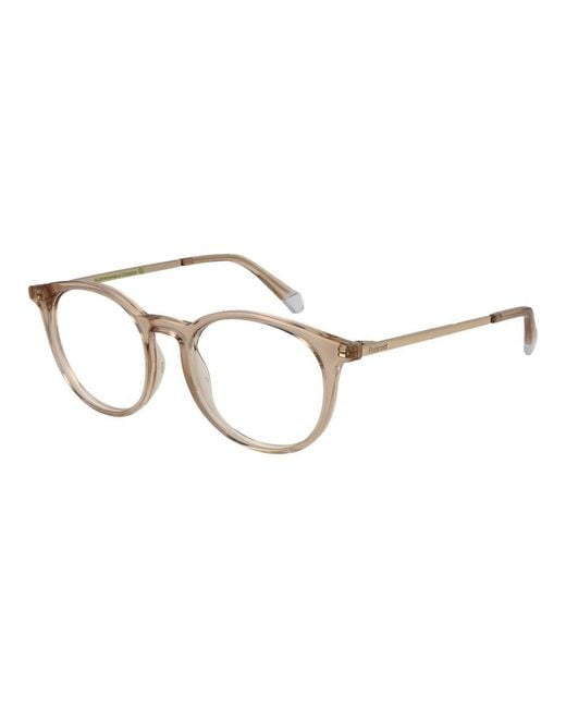 Polaroid Metallic Beige Plastic Glasses (frames)