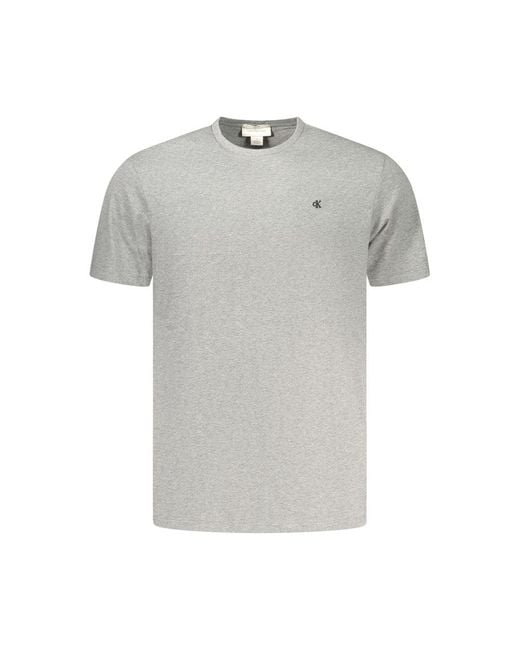 Calvin Klein Gray Cotton Men's T for men