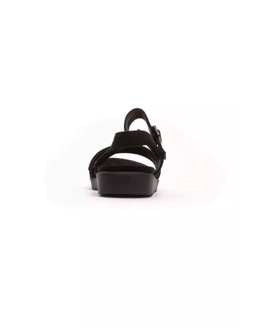Péché Originel Black Textile Sandal