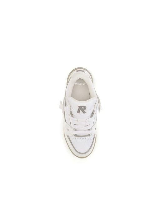 Represent White Calf Leather Bos Taurus Sneakers for men