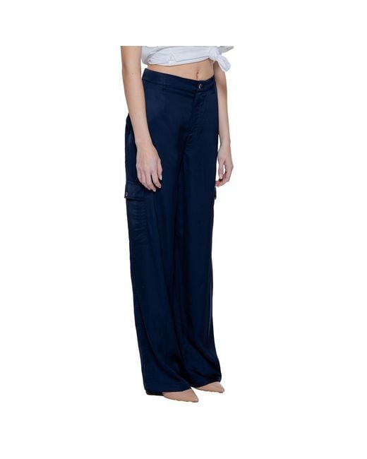 Street One Blue Viscose Casual Pants