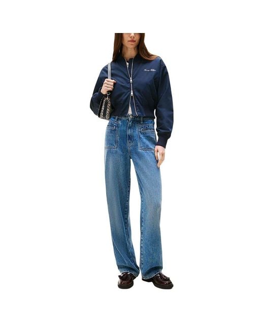 Tommy Hilfiger Blue Recycled Polyester Bomber