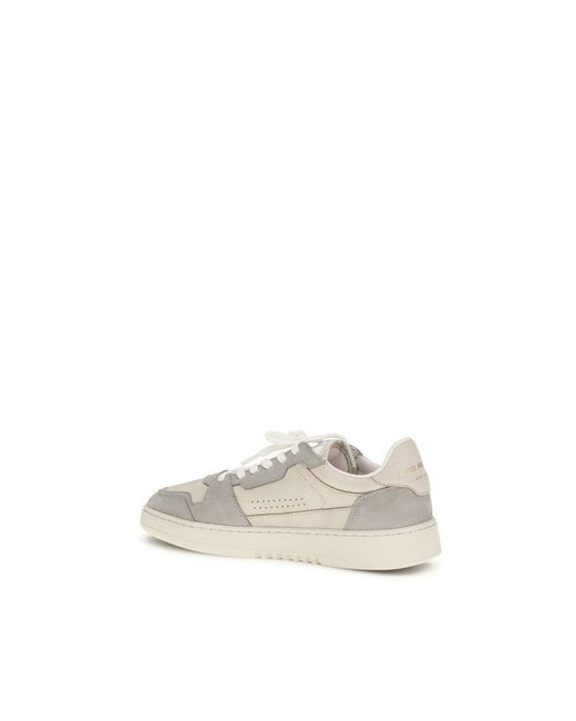 Axel Arigato White Gray Calf Leather Bos Taurus Athletic Sneakers for men