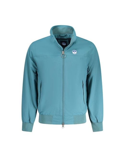 North Sails Blue Classic Bomber Jacket Water Resistant for men