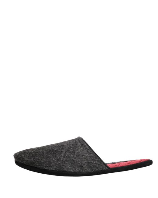 Dolce & Gabbana Multicolor Dark Grey Charcoal Wool Red Slippers Shoes for men