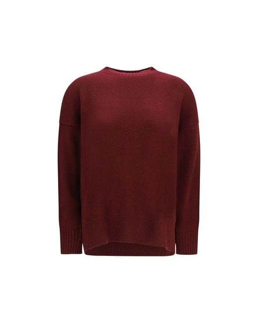 Allude Purple Bordeaux Cashmere Sweatshirt
