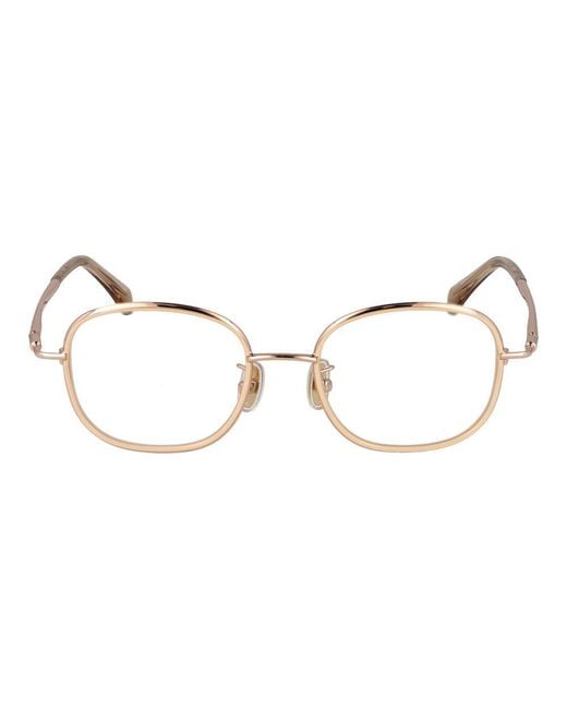 Max Mara Metallic Rose Gold Metal Glasses (frames)