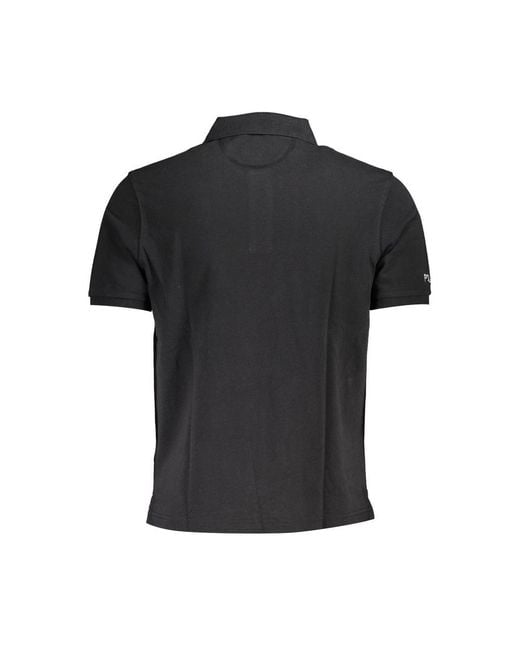 La Martina Black Cotton Polo Shirt for men
