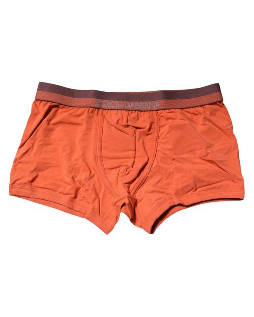 Dolce & Gabbana Orange Cotton Regular Boxer Brief Underwear for men