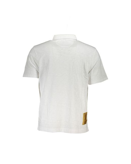 La Martina White Cotton Polo Shirt for men