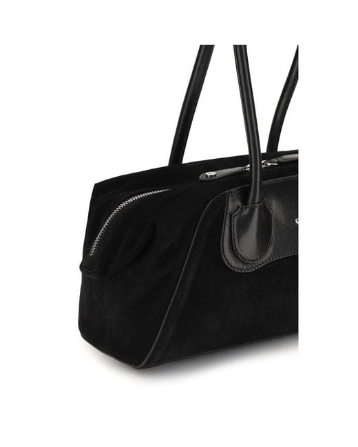 Vivienne Westwood Black Calf Leather Bos Taurus Shoulder Bag