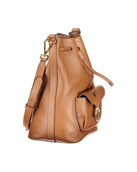 Coccinelle Brown Leather Bucket Bag