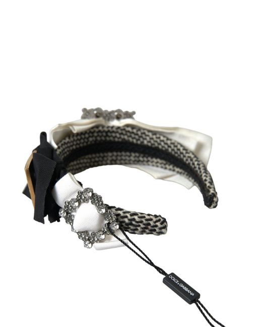 Dolce & Gabbana Metallic Crystal Embellished Headband Diadem