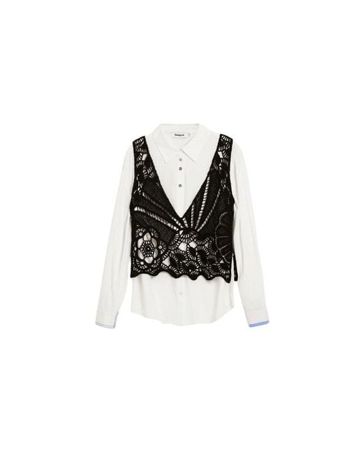 Desigual Black Cotton Blouse