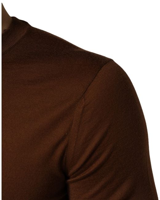 Dolce & Gabbana Brown Cashmere Men Crew Neck Pullover Sweater for men