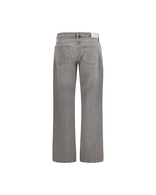 7FOR Gray Cotton Straight