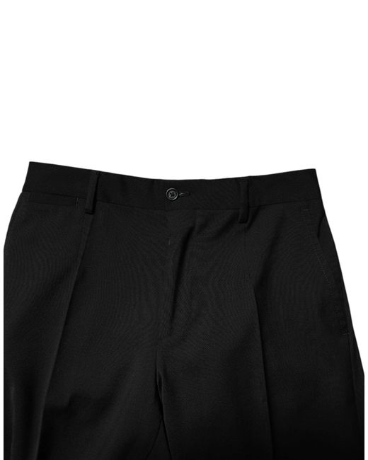 Dolce & Gabbana Black Dress Pants Classic Fit for men