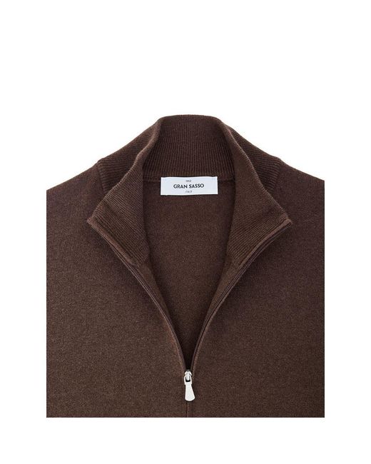 Gran Sasso Brown Wool Cardigan for men