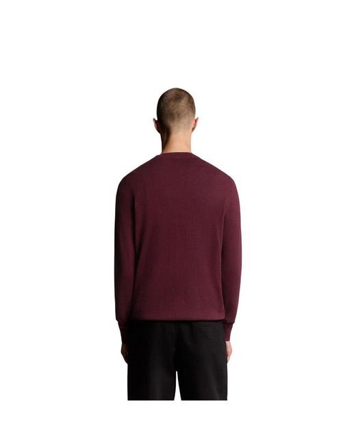Lyle & Scott Purple Bordeaux Cotton Sweatshirt for men