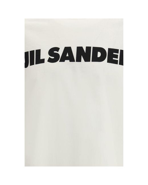 Jil Sander White Cream Cotton T for men