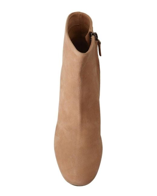 Roberto Del Carlo Brown Beige Suede Leather Mid Heels Pumps Boots Shoes