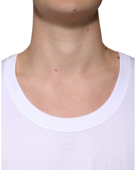 Dolce & Gabbana Purple Classic Sleeveless Tshirt for men